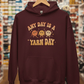 Yarn Day Hoodie Maroon / S
