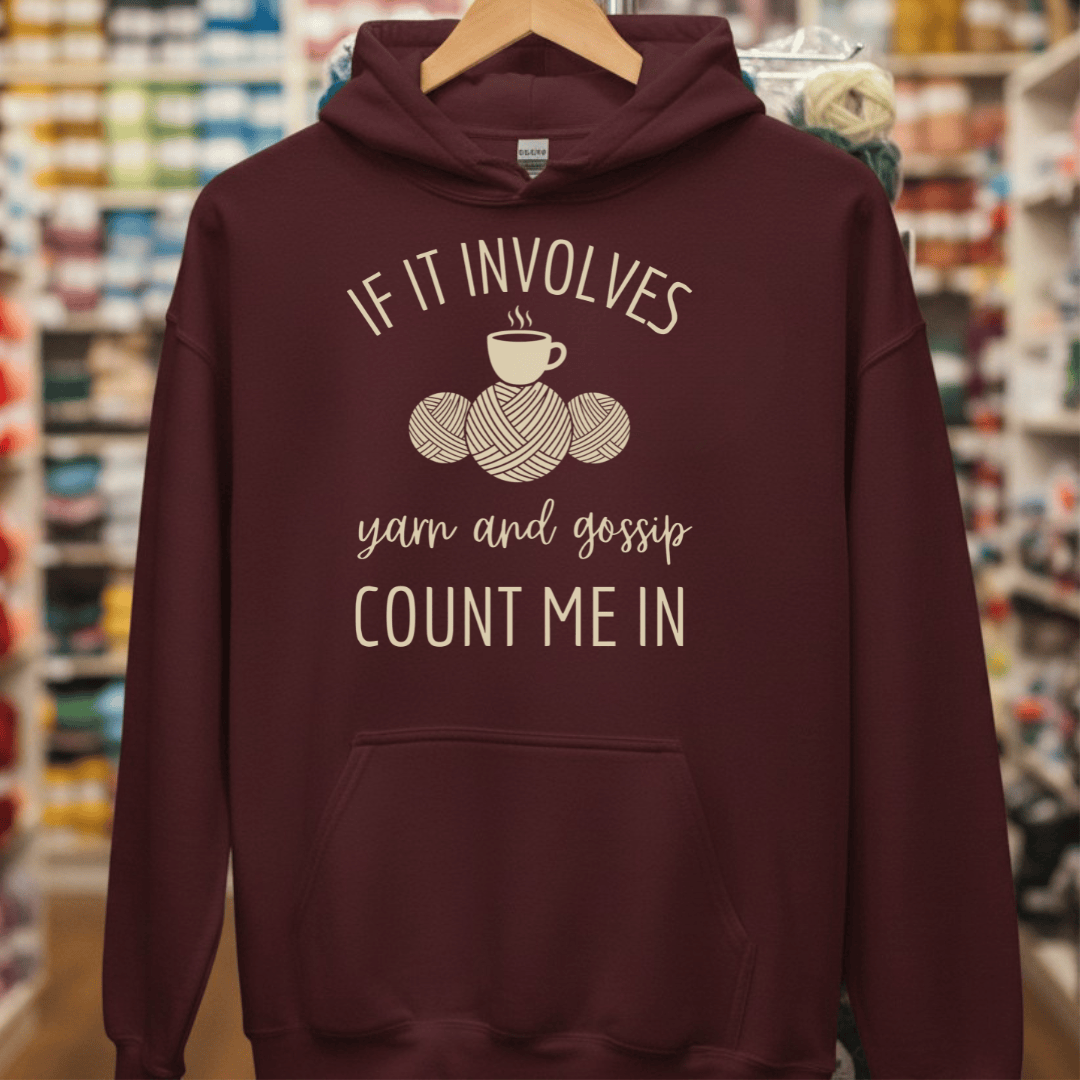 Yarn & Gossip Hoodie Maroon / S