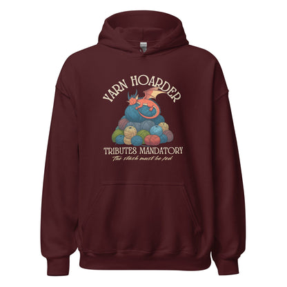 Yarn Hoarder Hoodie Maroon / S