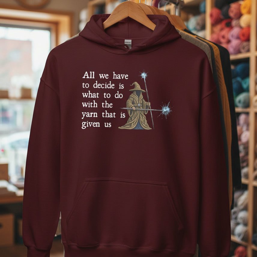 Yarn Wizard Hoodie Maroon / S