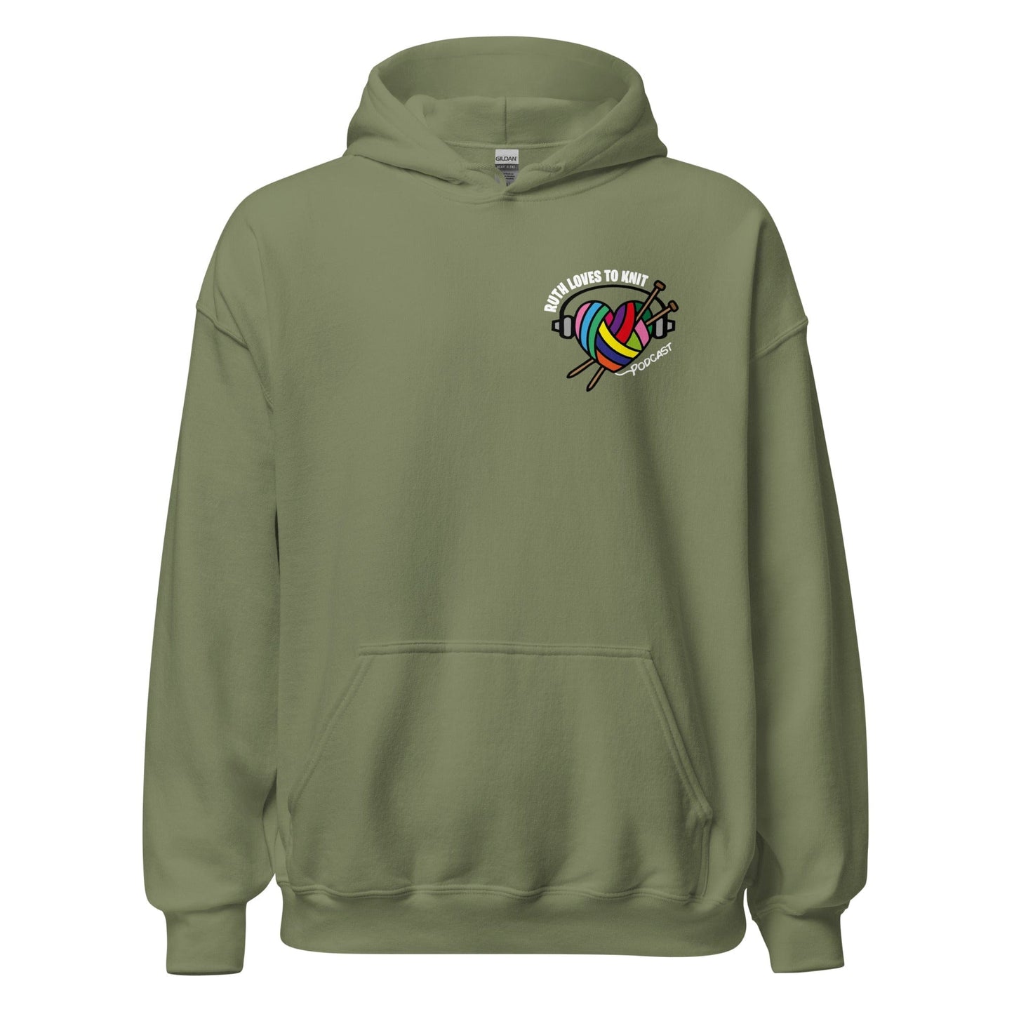 Ruth Loves To Knit Hoodie Military Green / S