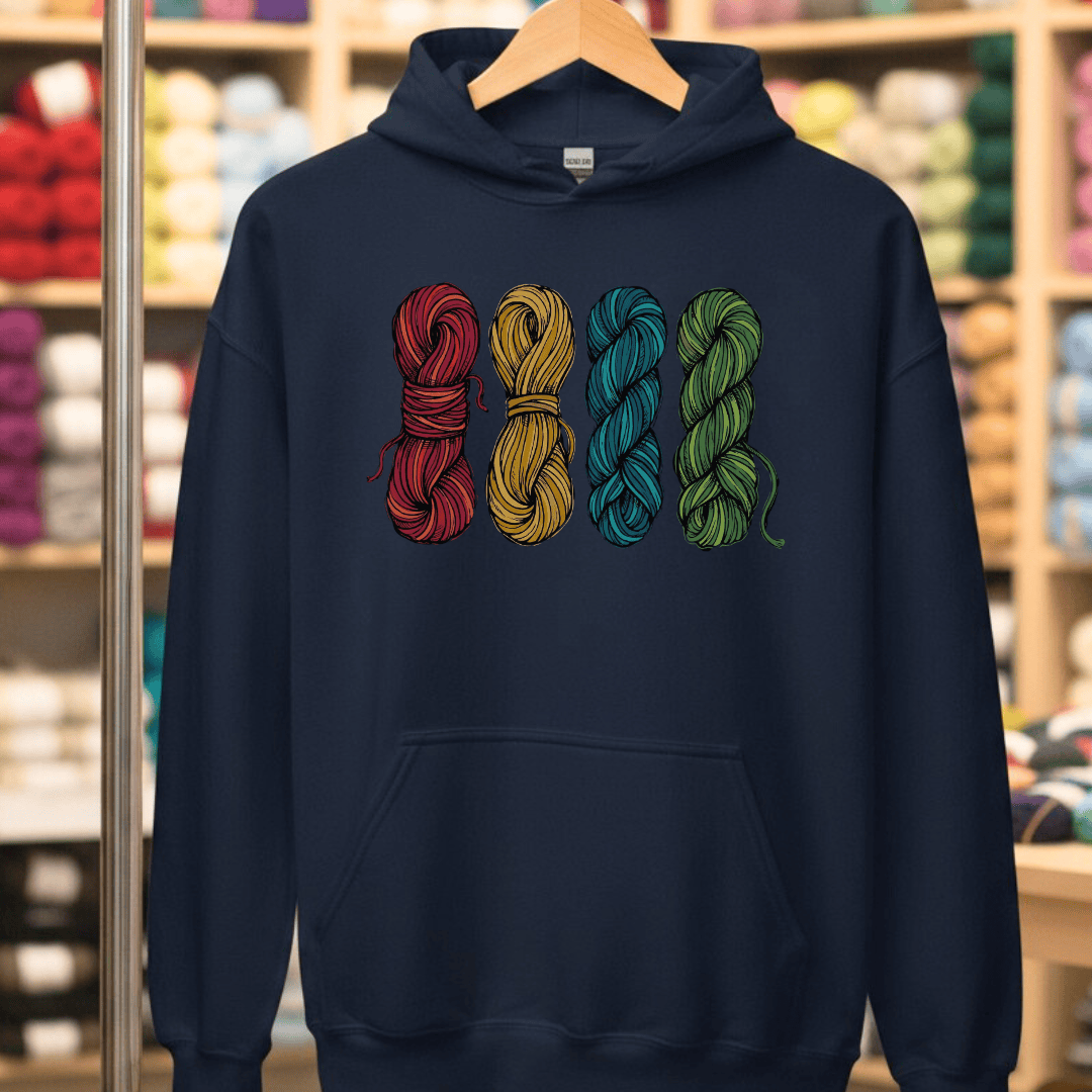 4 Sketched Skeins Hoodie Navy / S