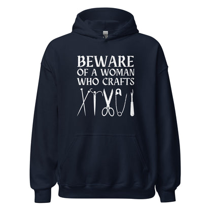 Beware of a woman who Crafts Hoodie Navy / S