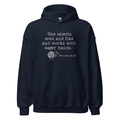 Christian Proverb Hoodie Navy / S