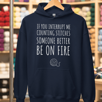 Counting Stitches Hoodie Navy / S