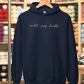 Crochet Breathe Pray Hoodie Navy / S