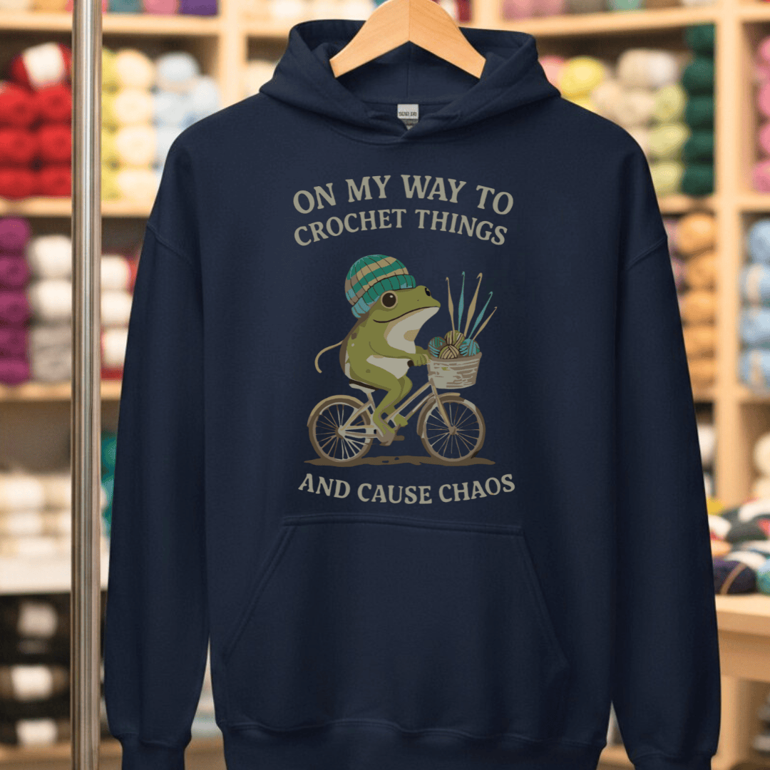 Crochet & Chaos Hoodie Navy / S
