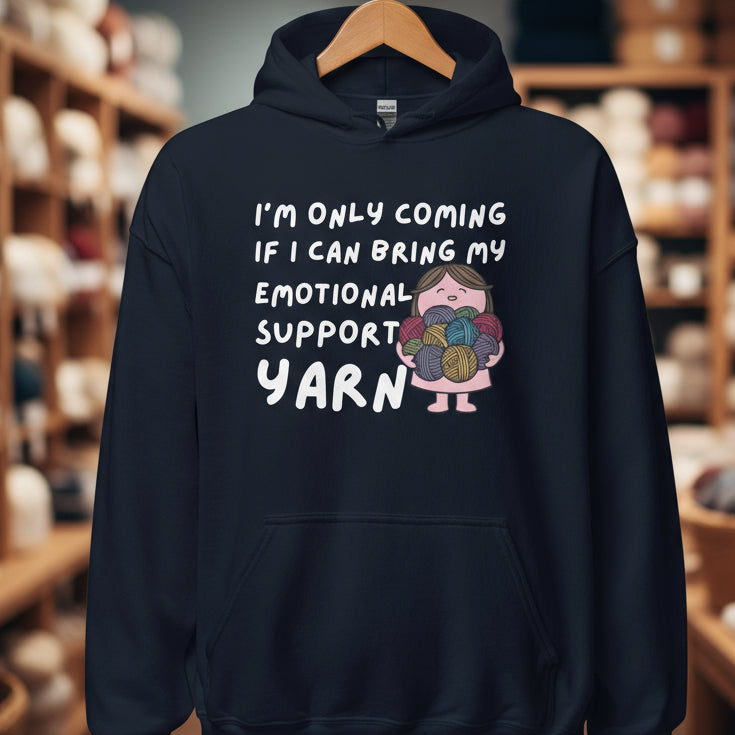 Emotional Support Hoodie Navy / S