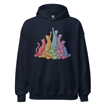 Fiber Felines Hoodie Navy / S