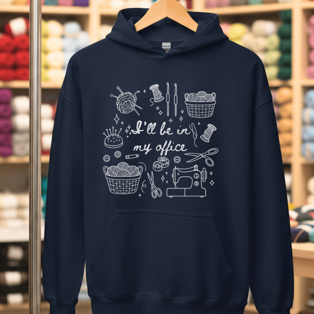 I'll Be In My Office Hoodie Navy / S