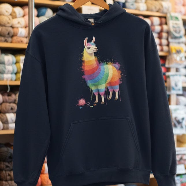 Llama Dye Splash Hoodie Navy / S