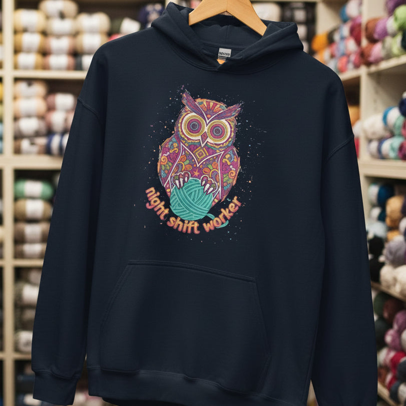 Night Shift Worker Hoodie Navy / S