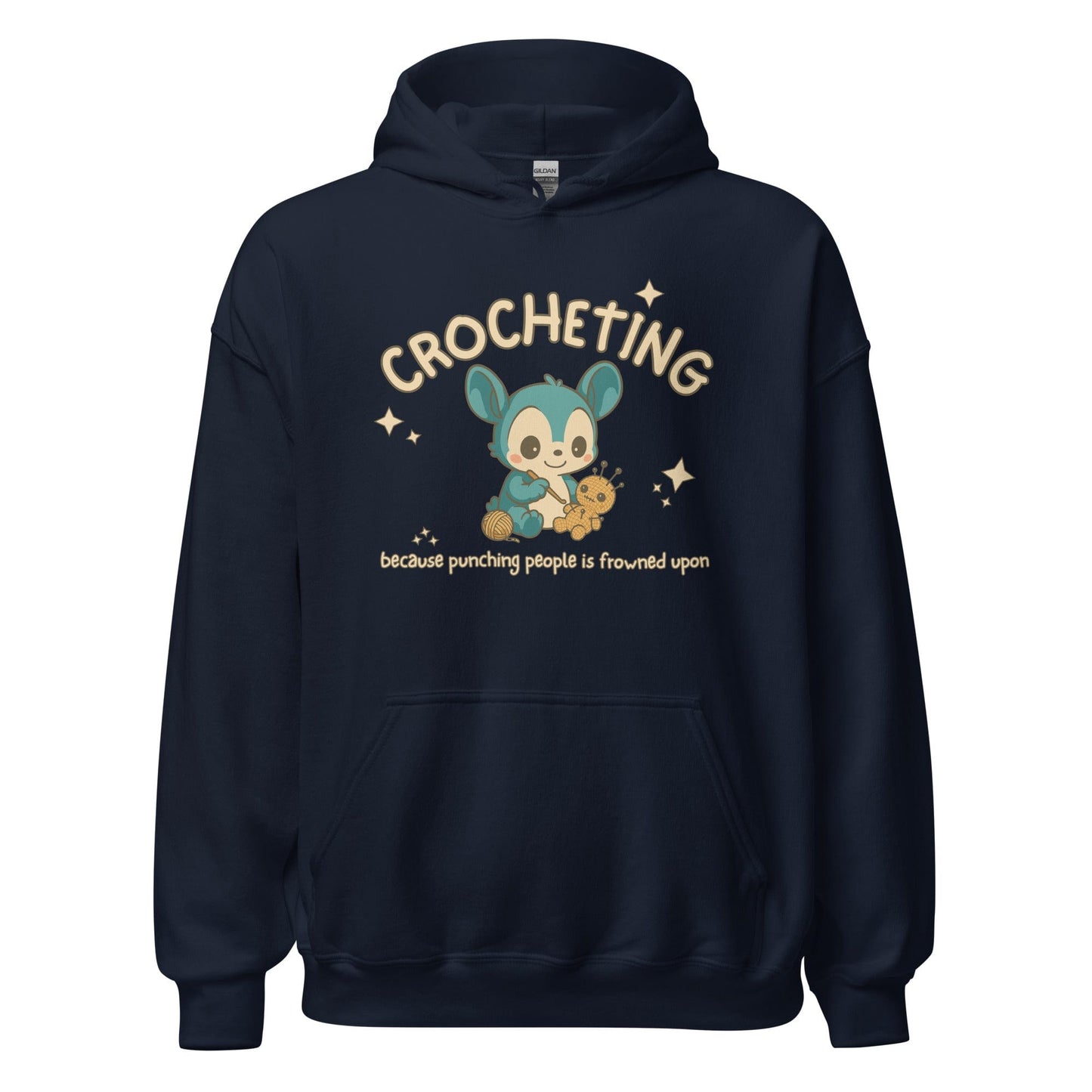 Punching People Is Frowned Upon Hoodie Navy / S
