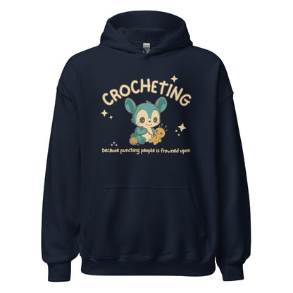 Punching People Is Frowned Upon Hoodie Navy / S