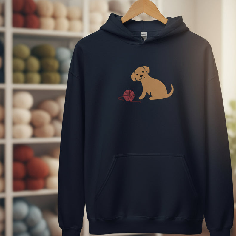 Puppy & Yarn Hoodie Navy / S