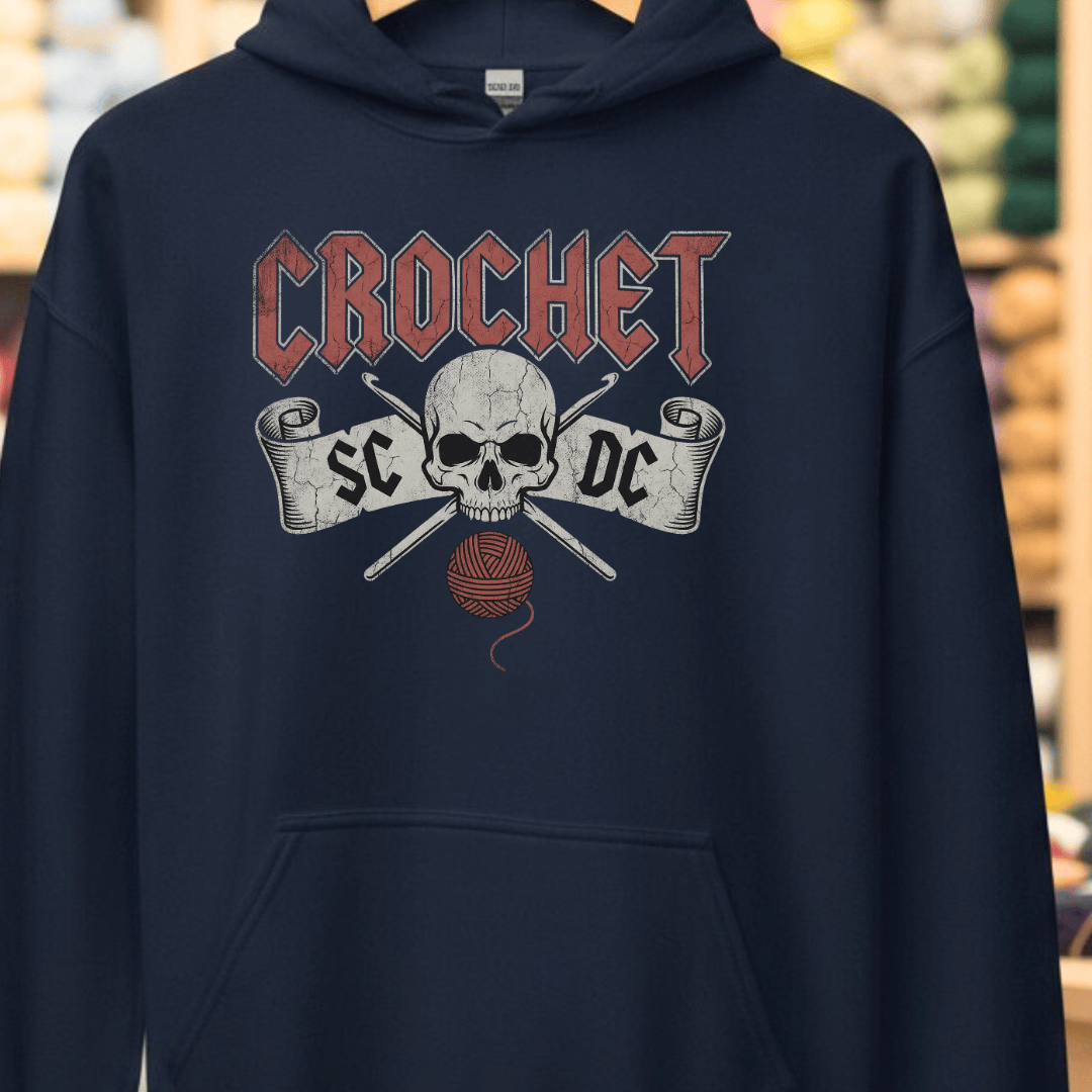 SC / DC Crochet Rock Hoodie Navy / S