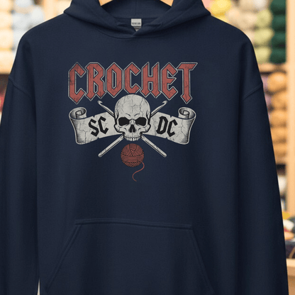SC / DC Crochet Rock Hoodie Navy / S