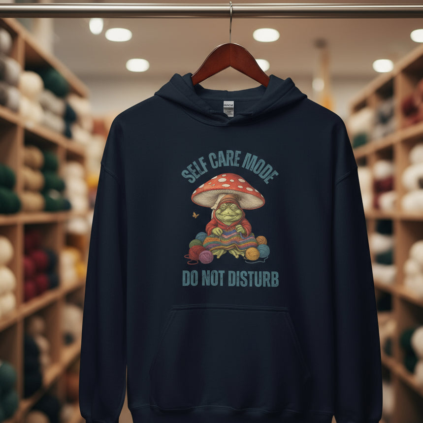 Self Care Mode Hoodie Navy / S