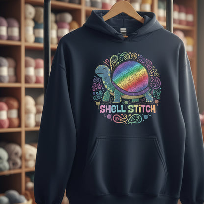 Shell Stitch Hoodie Navy / S