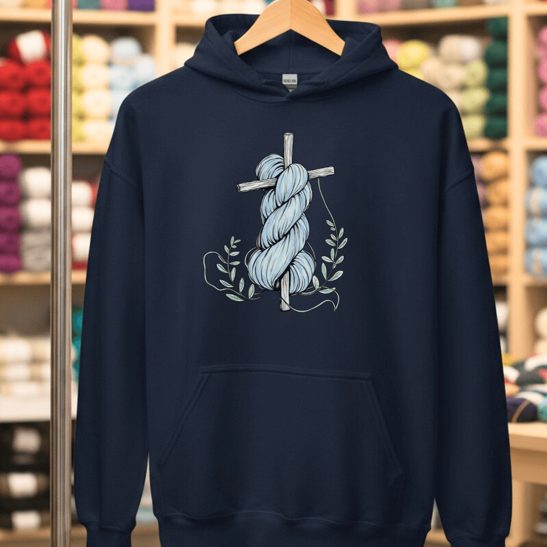 Skein On A Cross Hoodie Navy / S