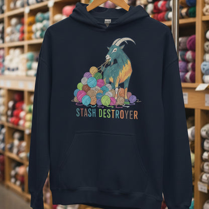 Stash Destroyer Hoodie Navy / S