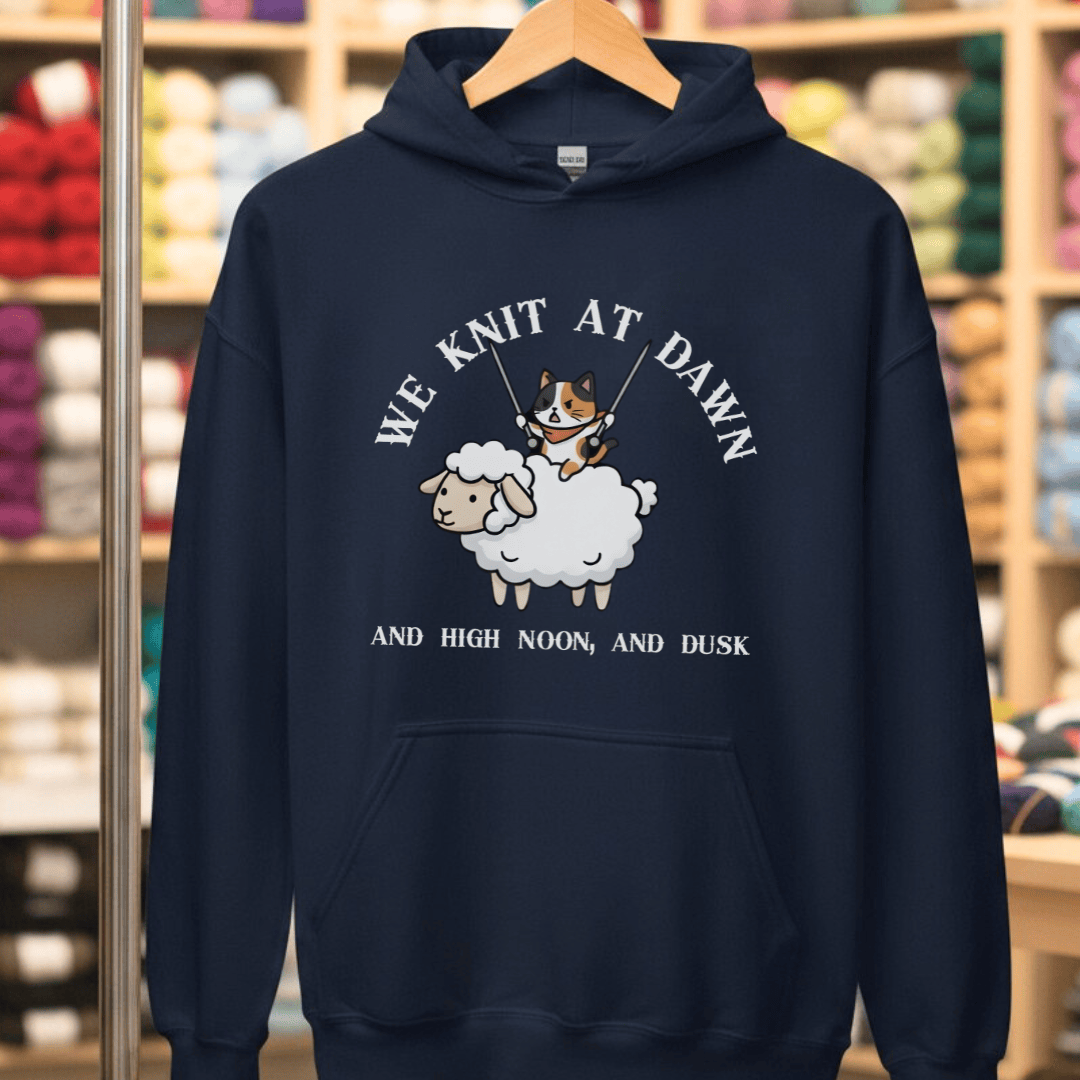We Knit At Dawn Hoodie Navy / S