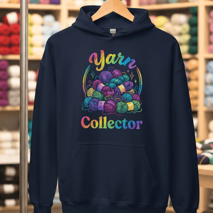 Yarn Collector - Rainbow Hoodie Navy / S