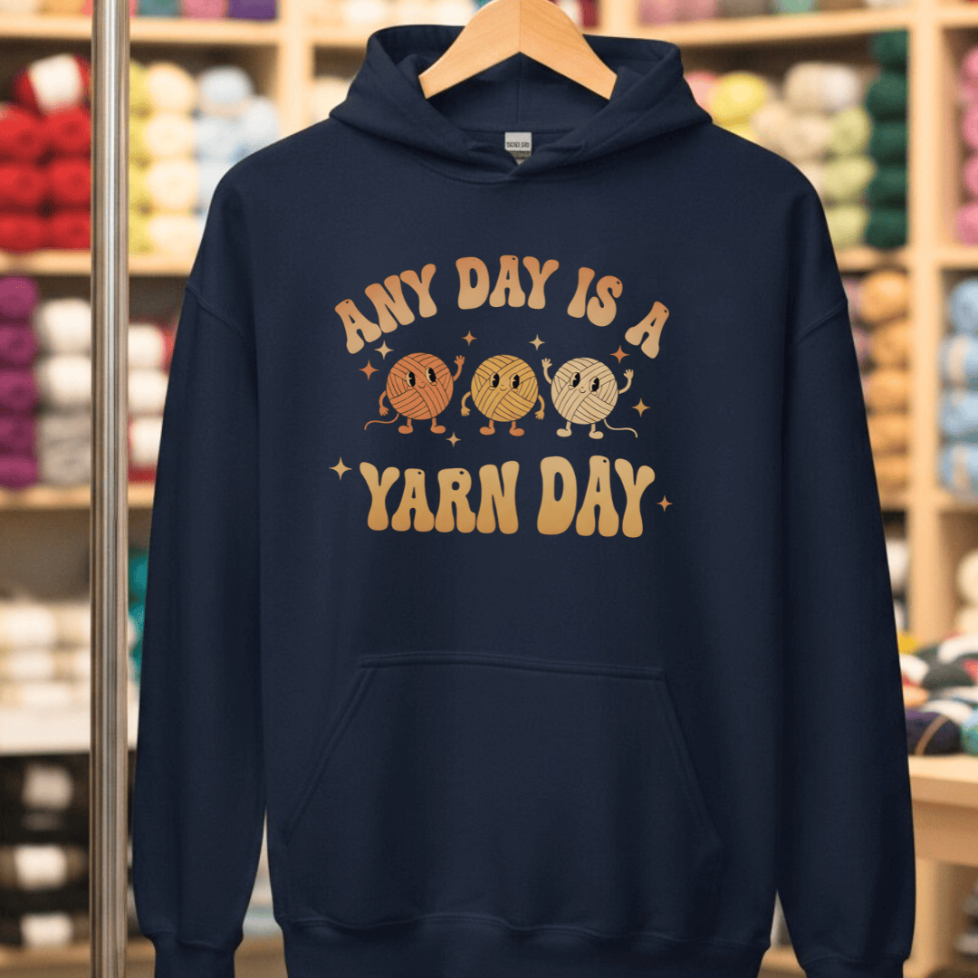 Yarn Day Hoodie Navy / S