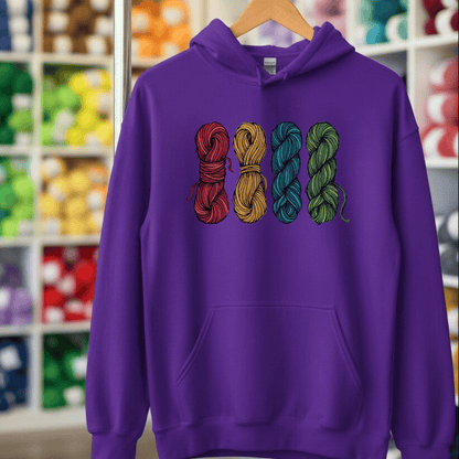 4 Sketched Skeins Hoodie Purple / S