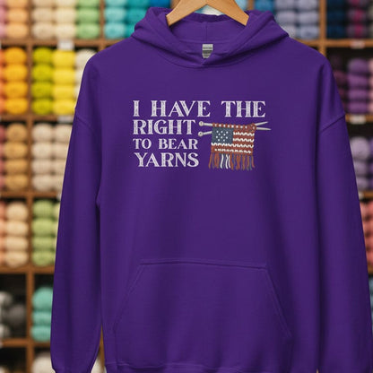 Bear Yarns Flag Hoodie Purple / S