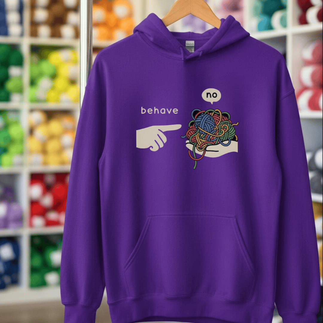Behave Hoodie Purple / S