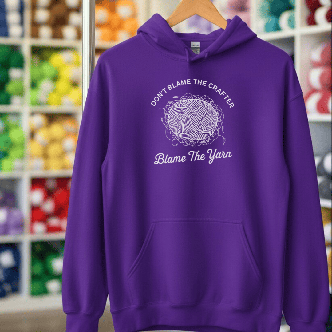 Blame The Yarn Hoodie Purple / S
