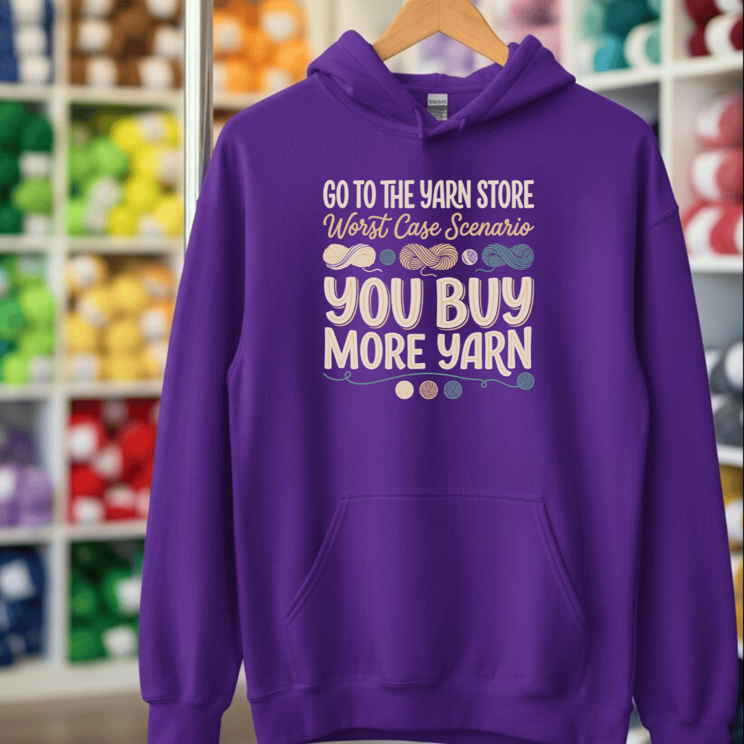 Buy More Yarn Hoodie Purple / S
