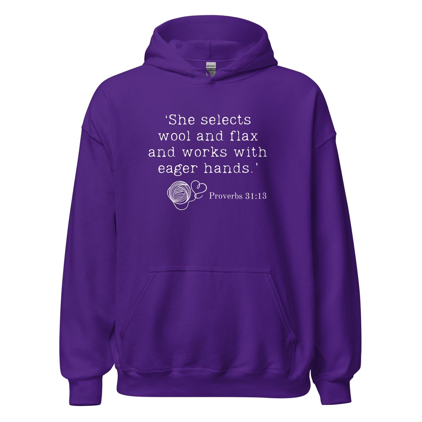 Christian Proverb Hoodie Purple / S