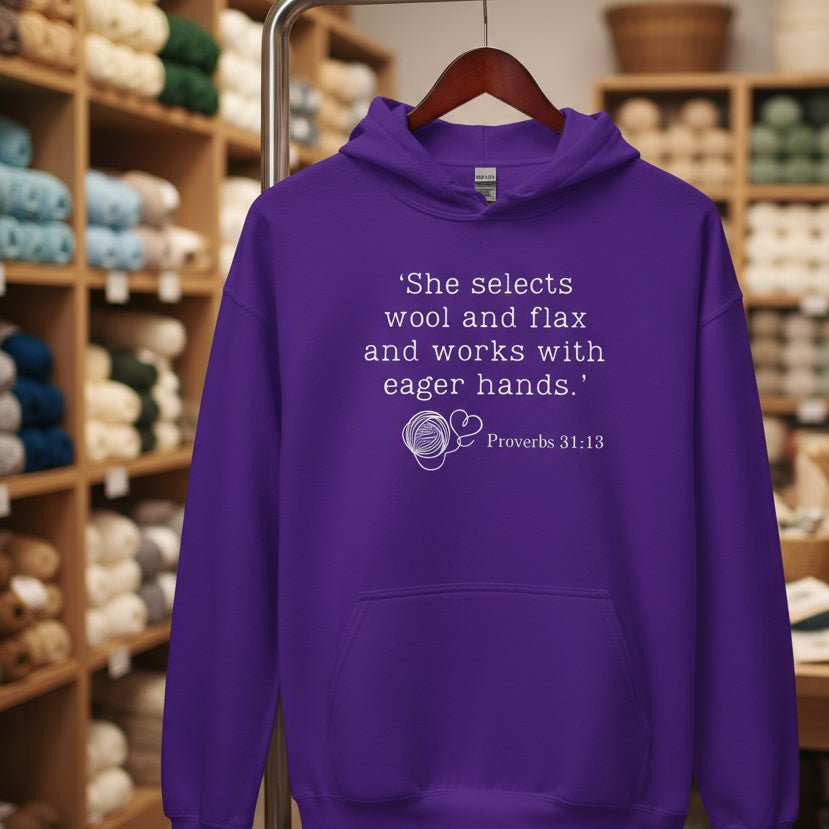 Christian Proverb Hoodie Purple / S
