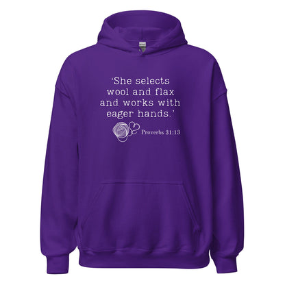 Christian Proverb Hoodie Purple / S