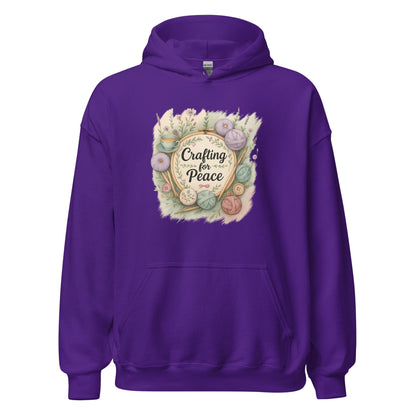 Crafting for Peace Hoodie Purple / S