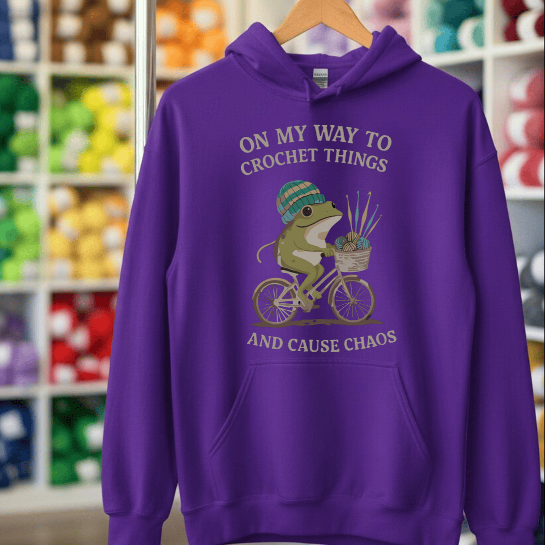 Crochet & Chaos Hoodie Purple / S