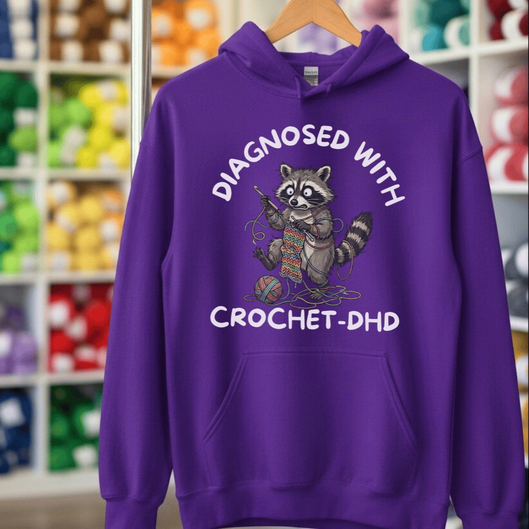 Crochet-DHD Hoodie Purple / S