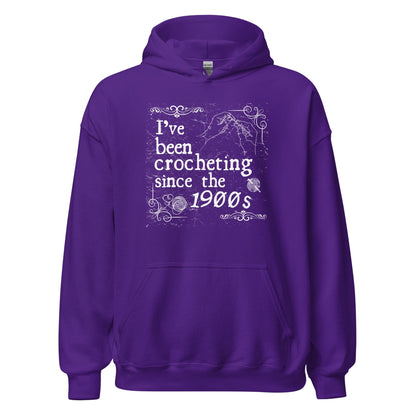 Crocheting Since the 1900s Hoodie Purple / S
