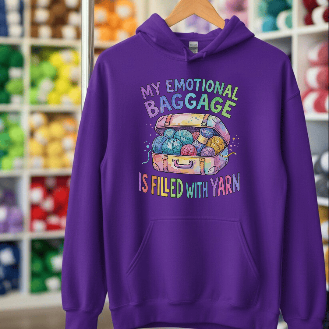 Emotional Baggage Hoodie Purple / S
