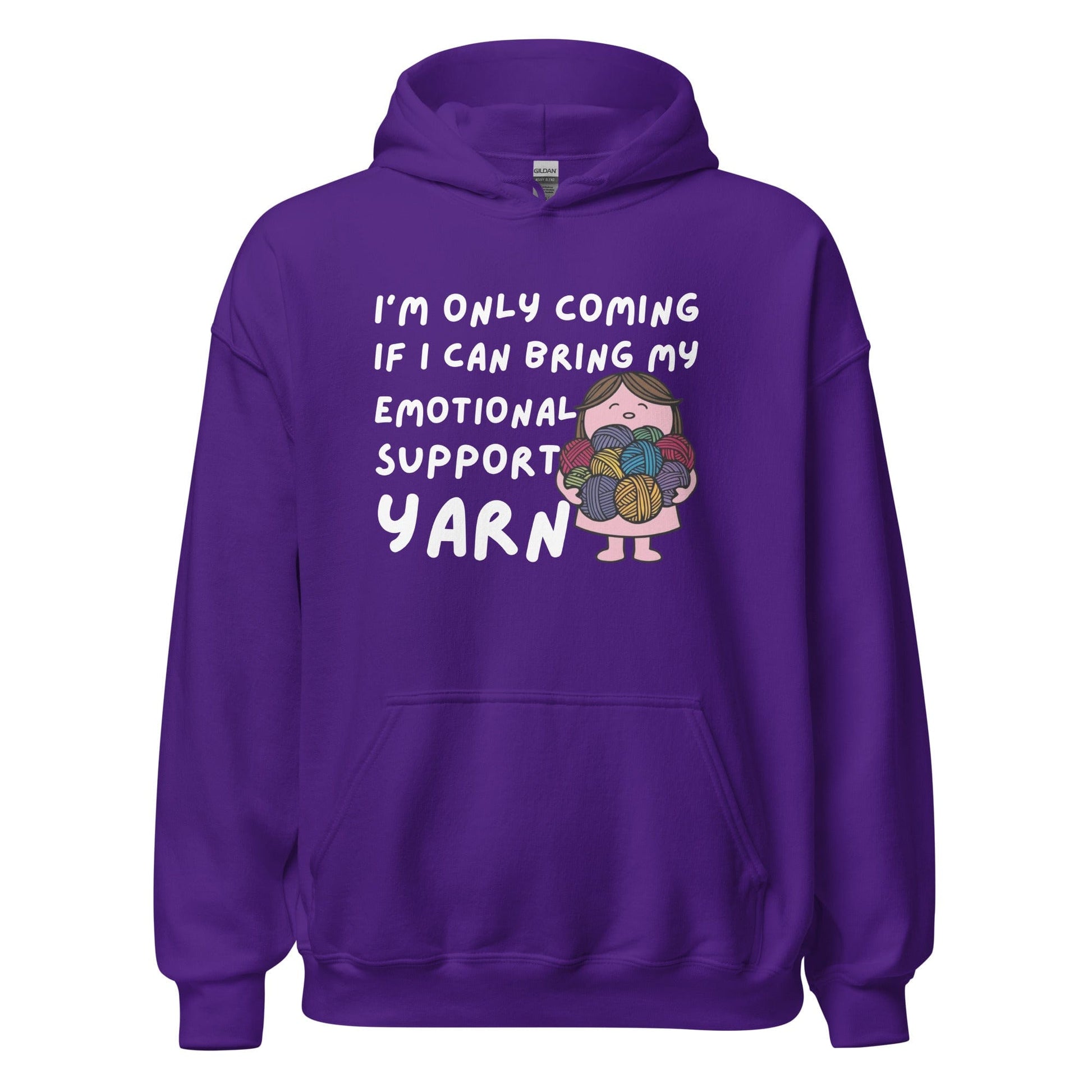 Emotional Support Hoodie Purple / S