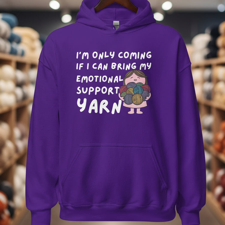 Emotional Support Hoodie Purple / S
