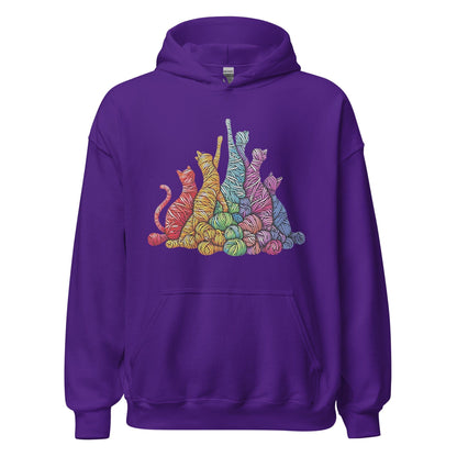 Fiber Felines Hoodie Purple / S