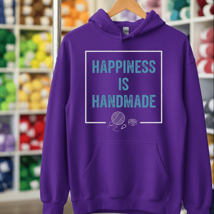 Happiness Is Handmade Hoodie Purple / S