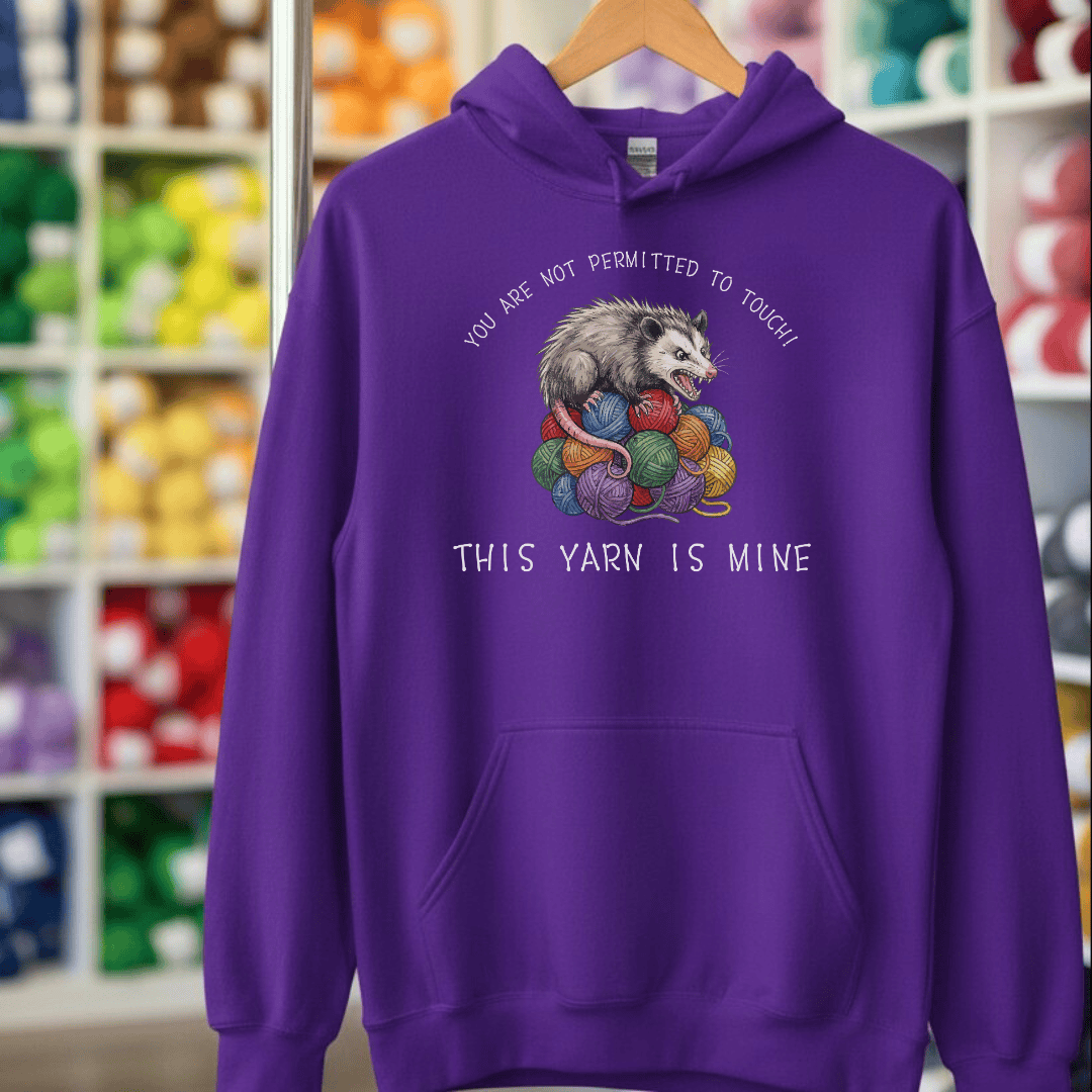 Hissing Yarn Possum Hoodie Purple / S