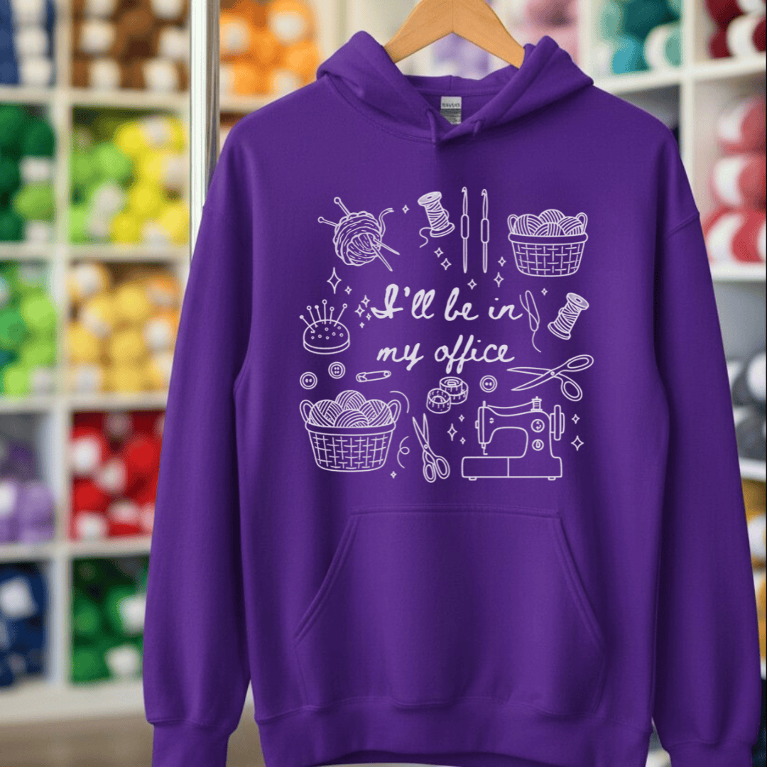 I'll Be In My Office Hoodie Purple / S