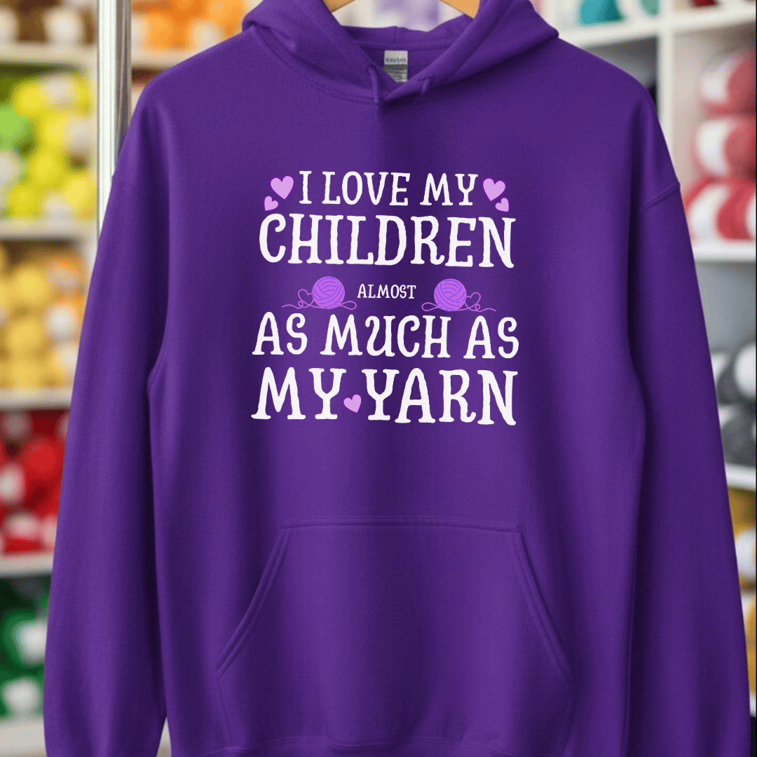 I Love My Children Hoodie Purple / S