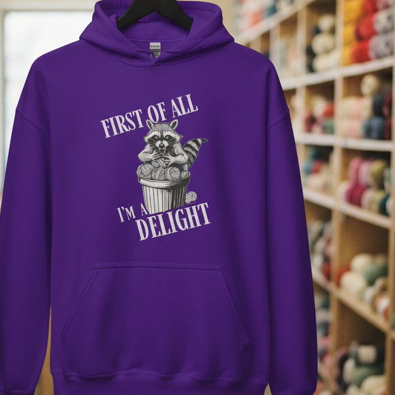 I'm a Delight Hoodie Purple / S