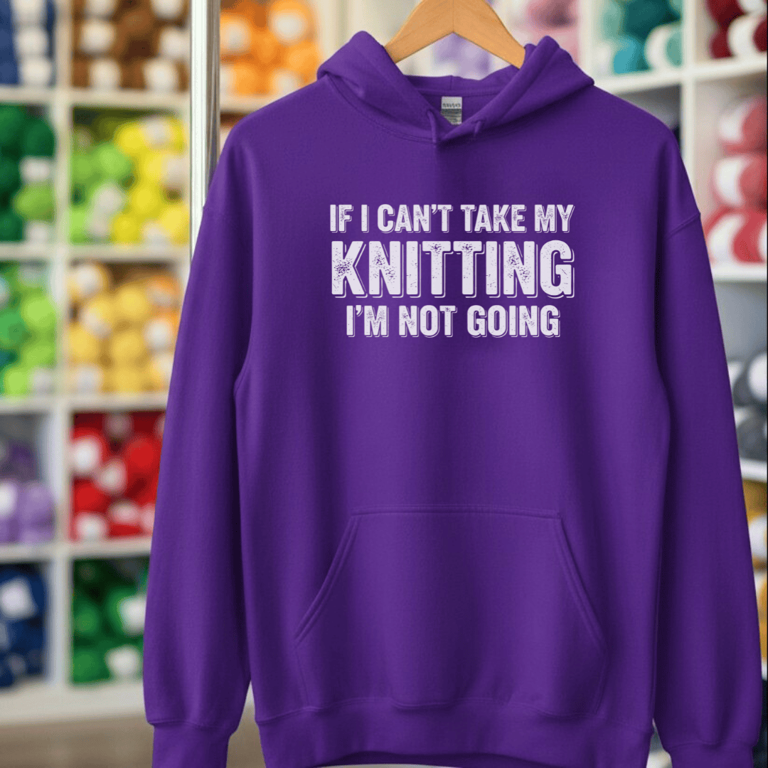 I'm Not Going Hoodie Purple / S